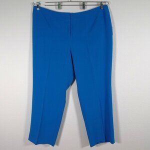 Kasper Pants Women's Plus Size 22W Blue Stretch Work Wear Office Elastic Waist